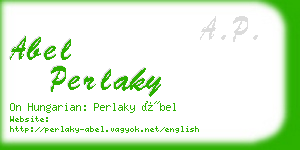 abel perlaky business card